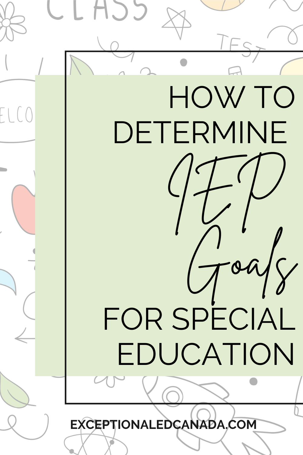 Cover Image for a blog post about determining IEP goals for special educztion students